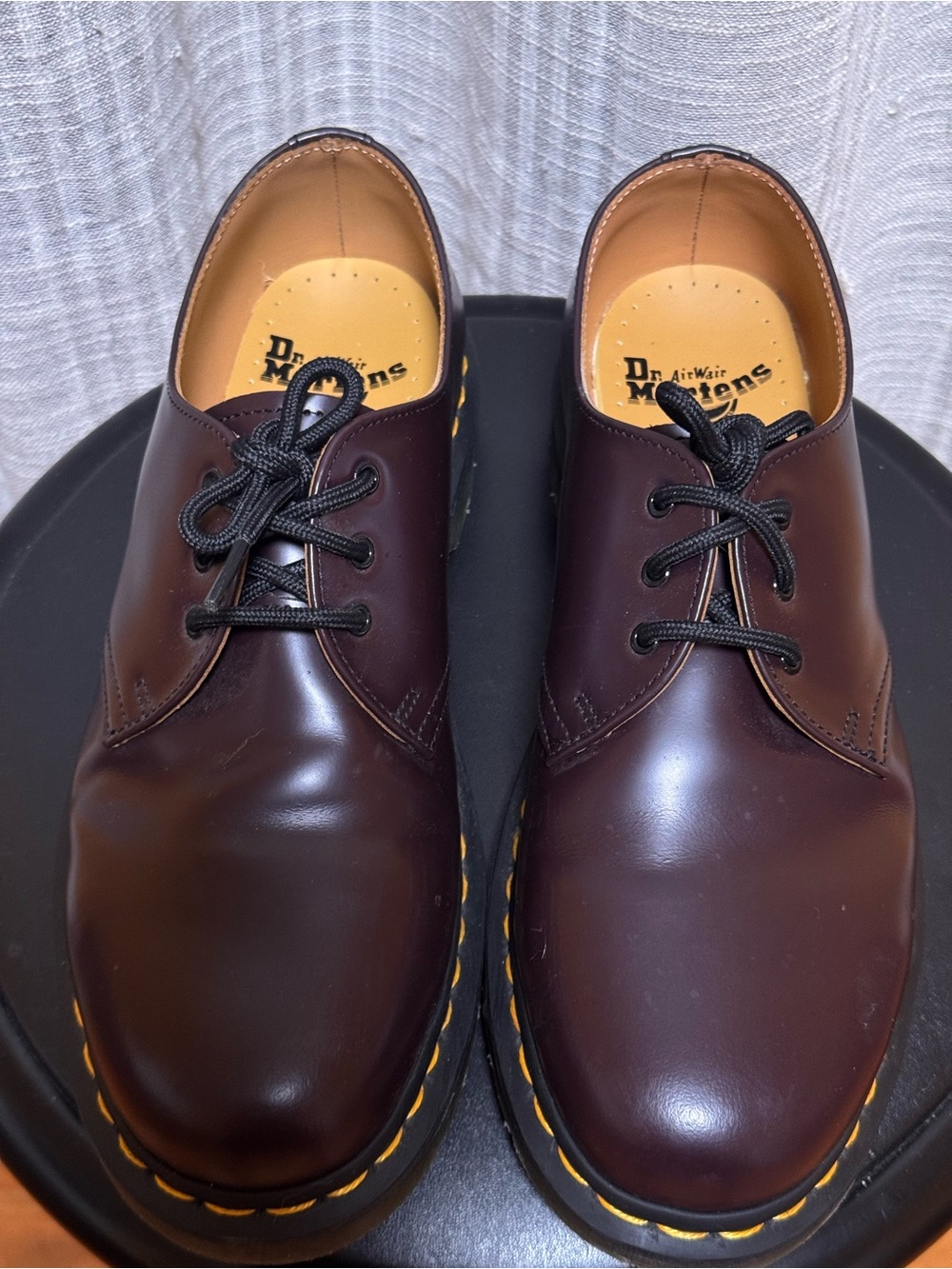 Dr. Martens Men's Cherry Red 3-Eye Derby w Welt Stitching Like New!! Worn Once!!